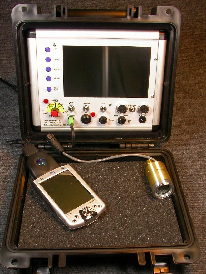 Chim-Scan® Series 403 Controller with switches and monitor and a Flygrabber.