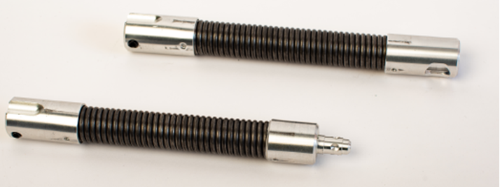 These rods have a spring in the middle and Kwick-Lock fittings on both ends.